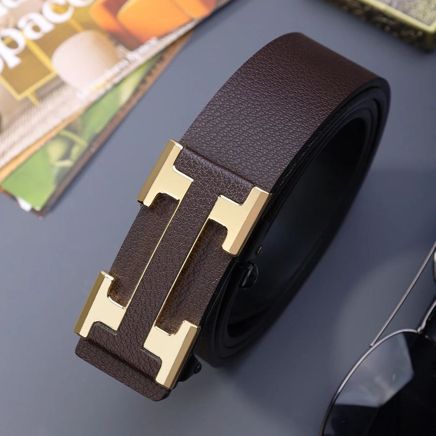 Ceinture Homme en PU avec Boucle Design H