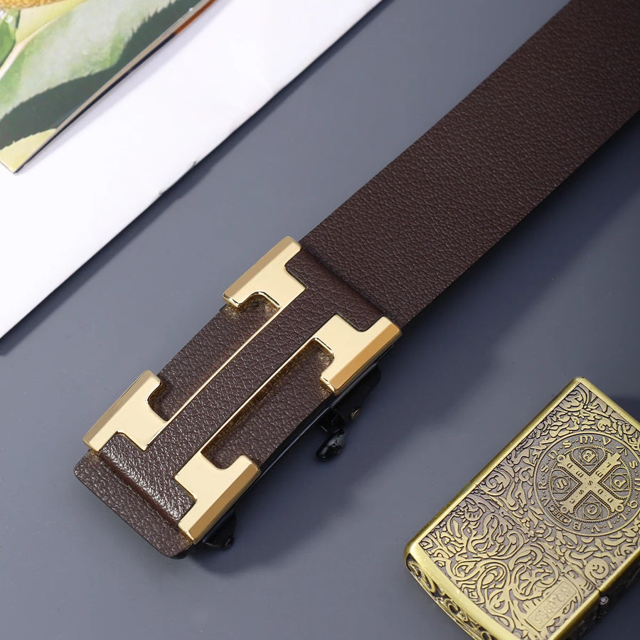 Ceinture Homme en PU avec Boucle Design H