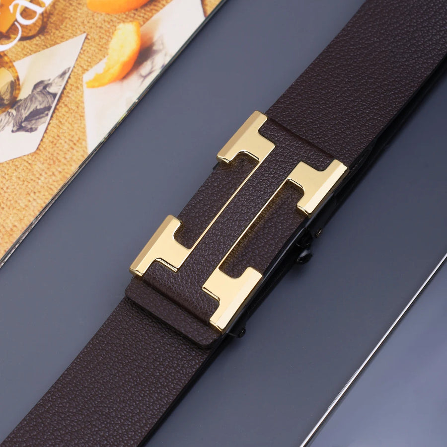 Ceinture Homme en PU avec Boucle Design H