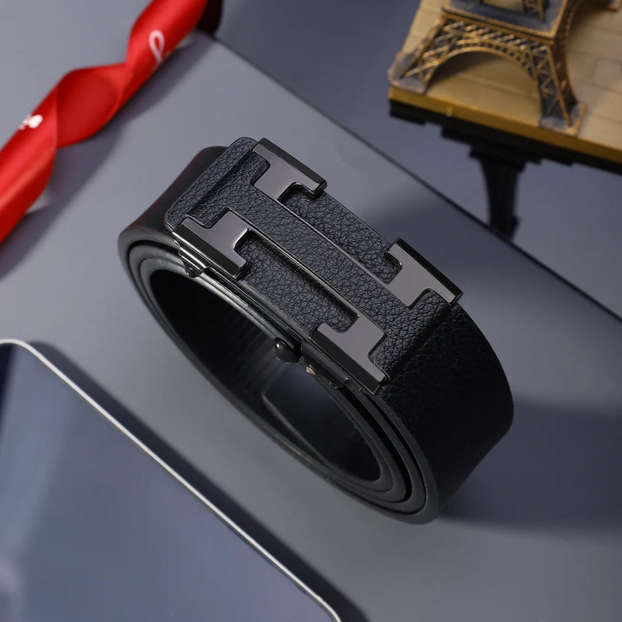 Ceinture Homme en PU avec Boucle Design H