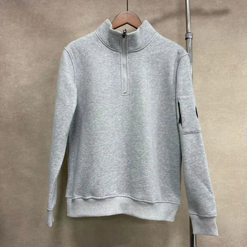 Sweat Homme – Col Montant et Demi-Zip